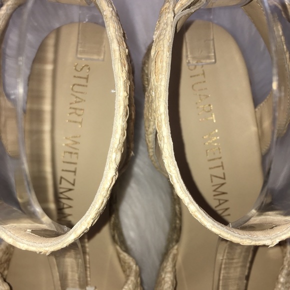 Stuart Weitzman Knot Espadrille Wedge Heels Sz 7B - Picture 3 of 4